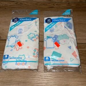 Vintage Gerber Kids Baby Slip-On Shirts Medium NOS NEW